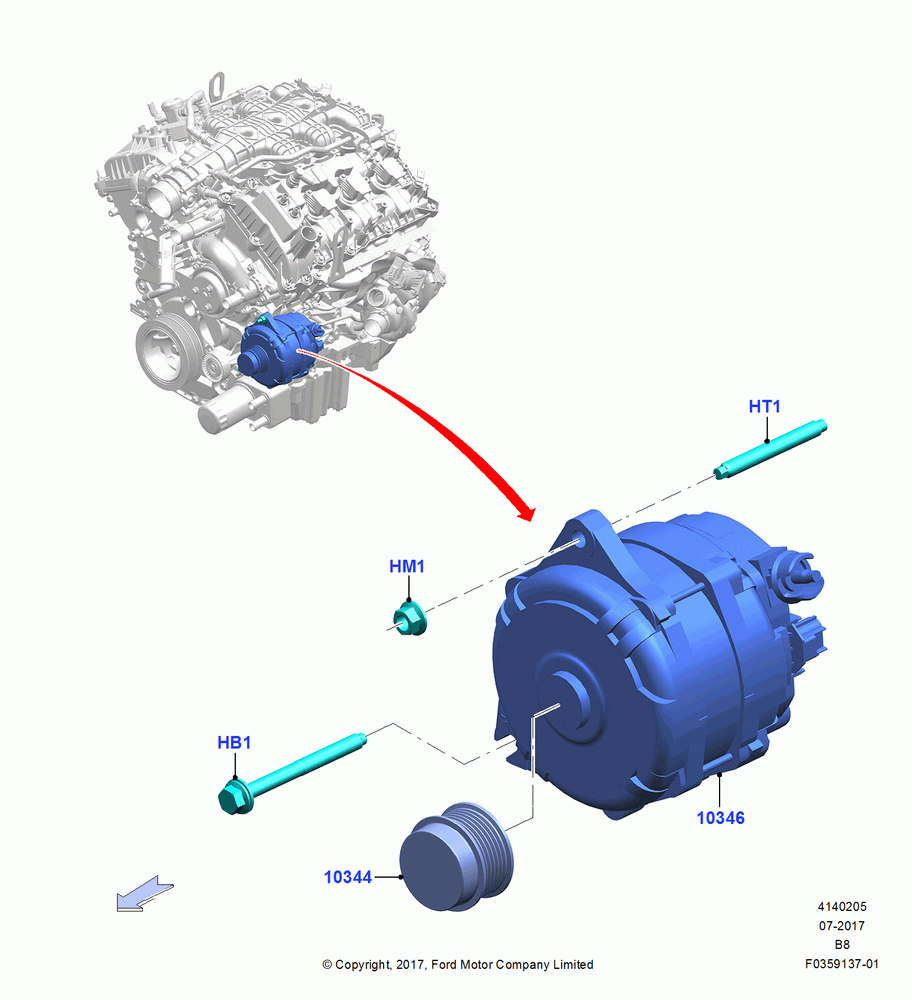 05 - Alternator and Mountings; 25/SEP/2017