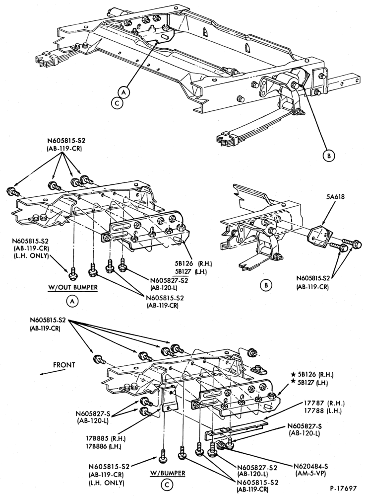 EXHAUST-Frame - reinforcement - rear-R