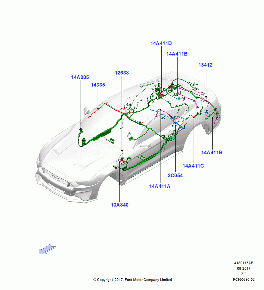 16AE - Wiring - Body And Roof Console, Convertible, Mustang; 02/OCT/2017