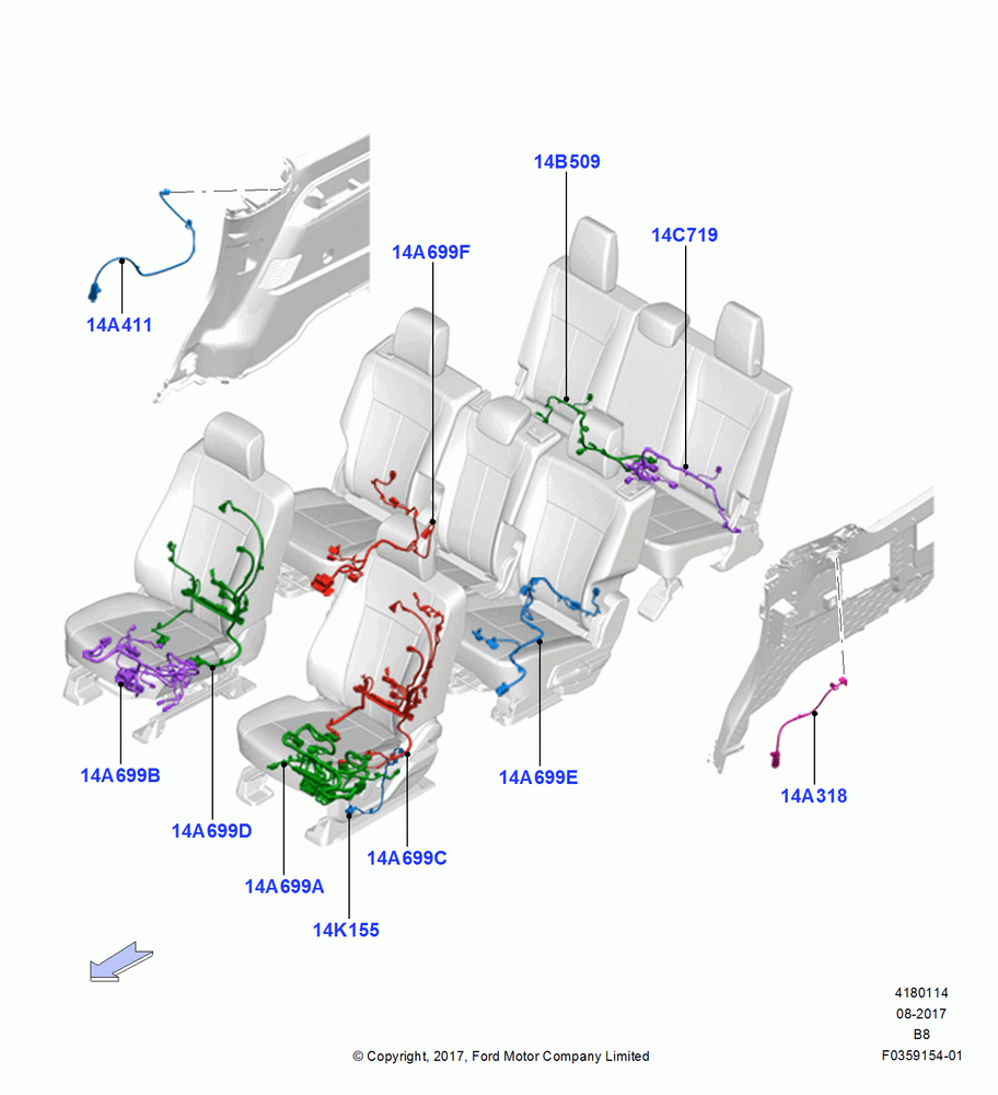 14 - Wiring - Seats; 25/SEP/2017