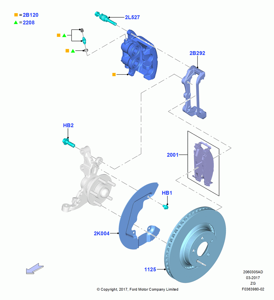 05AD - Front Brake Discs and Calipers, With Premium Brakes; 02/OCT/2017