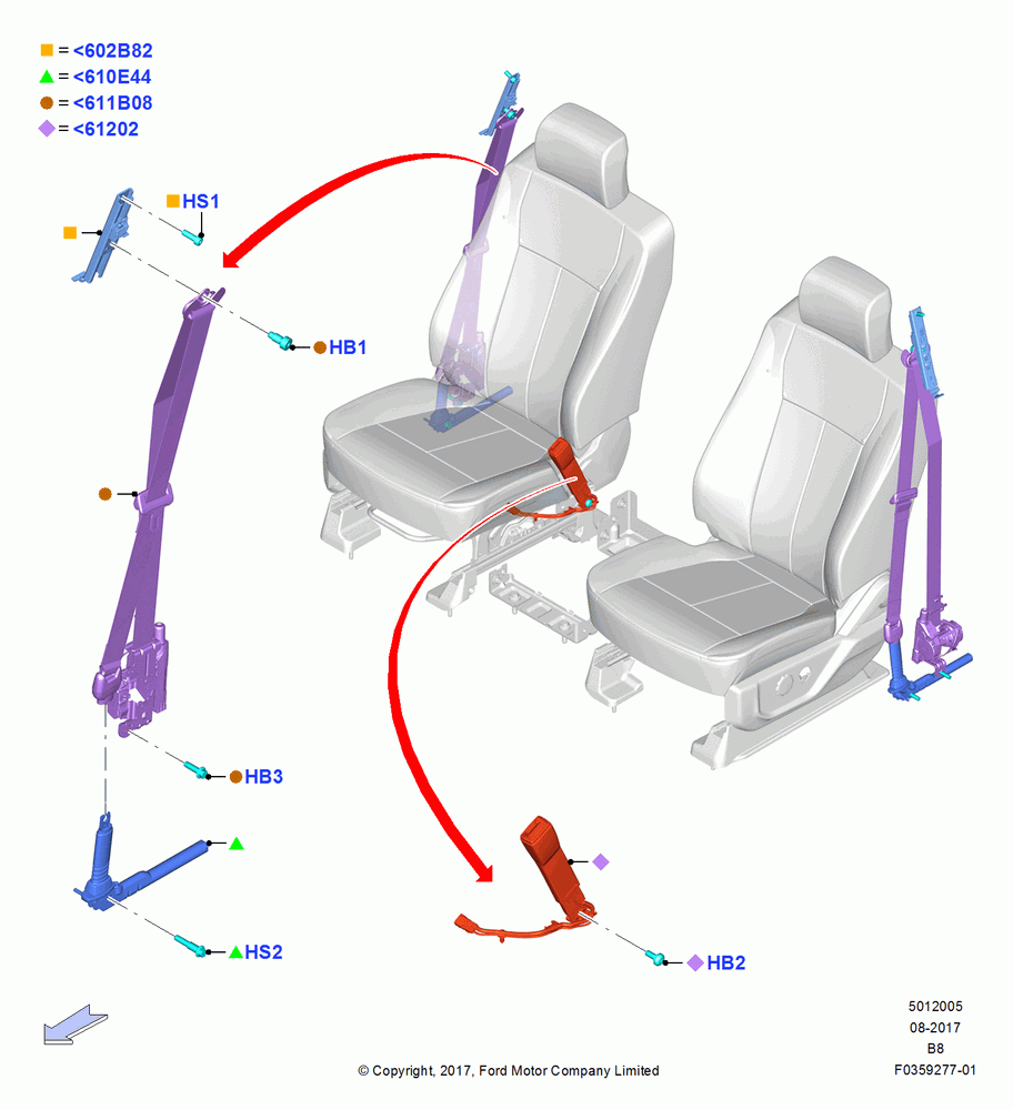 05 - Front Seat Belts; 25/SEP/2017
