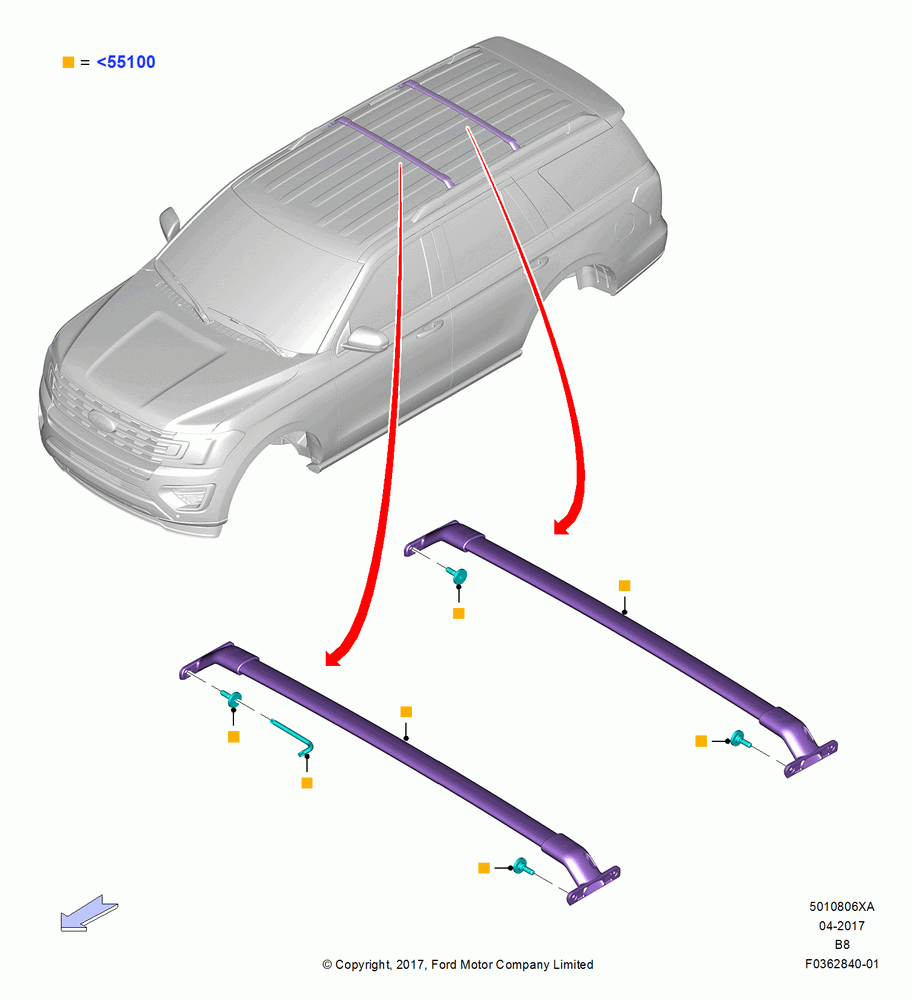 06XA - Accessory Roof Rack Mounting Kits, Elliptical Cross Bars; 25/SEP/2017
