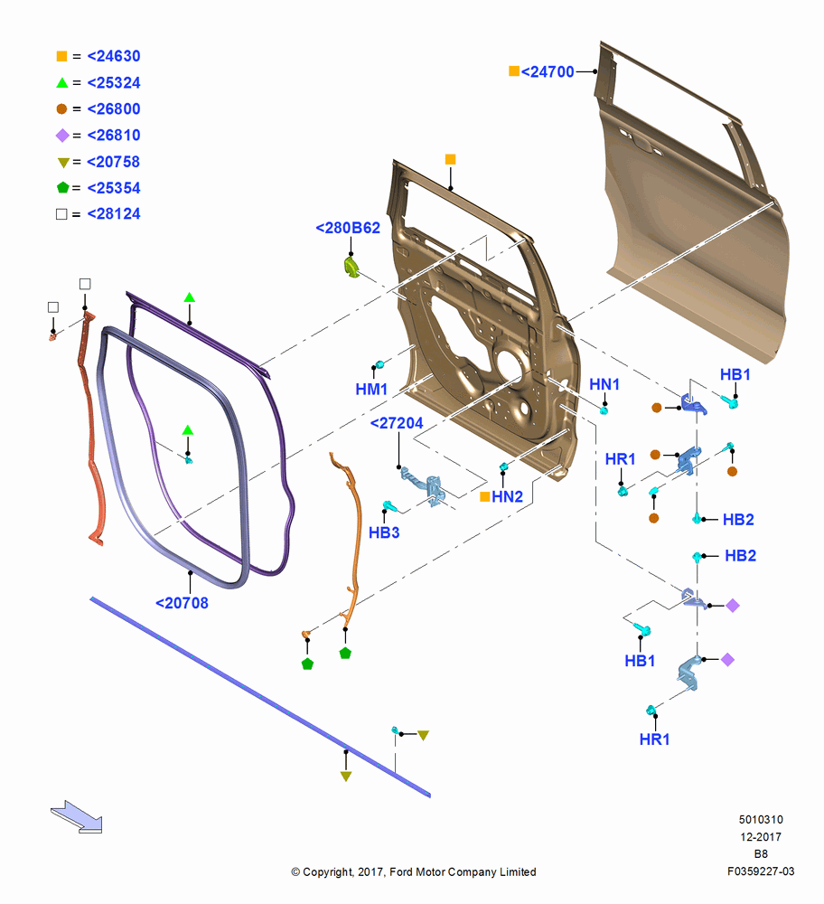 10 - Rear Doors, Hinges & Weatherstrips; 25/SEP/2017