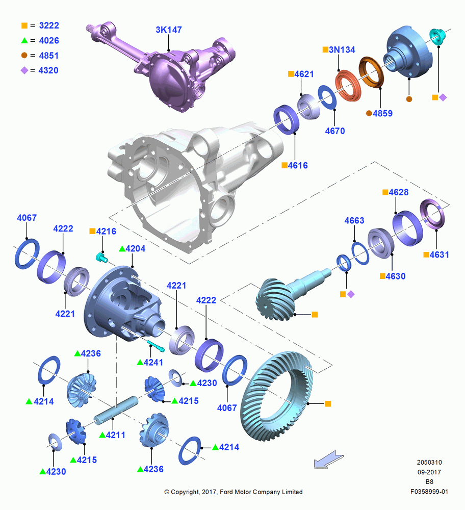 10 - Components - Front Axle Diff & Carr; 25/SEP/2017