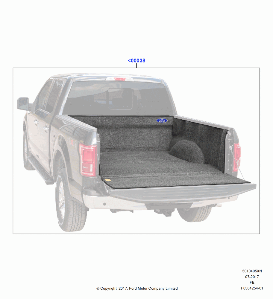 05XN - Pick Up Box/Tailgate and Tonneau, Bed Rugs, Accessory; 11/JUL/2016
