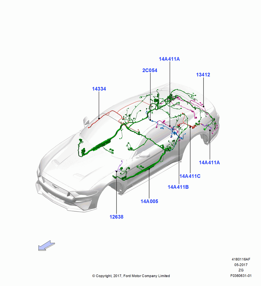 16AF - Wiring - Body And Roof Console, Shelby Version; 02/OCT/2017
