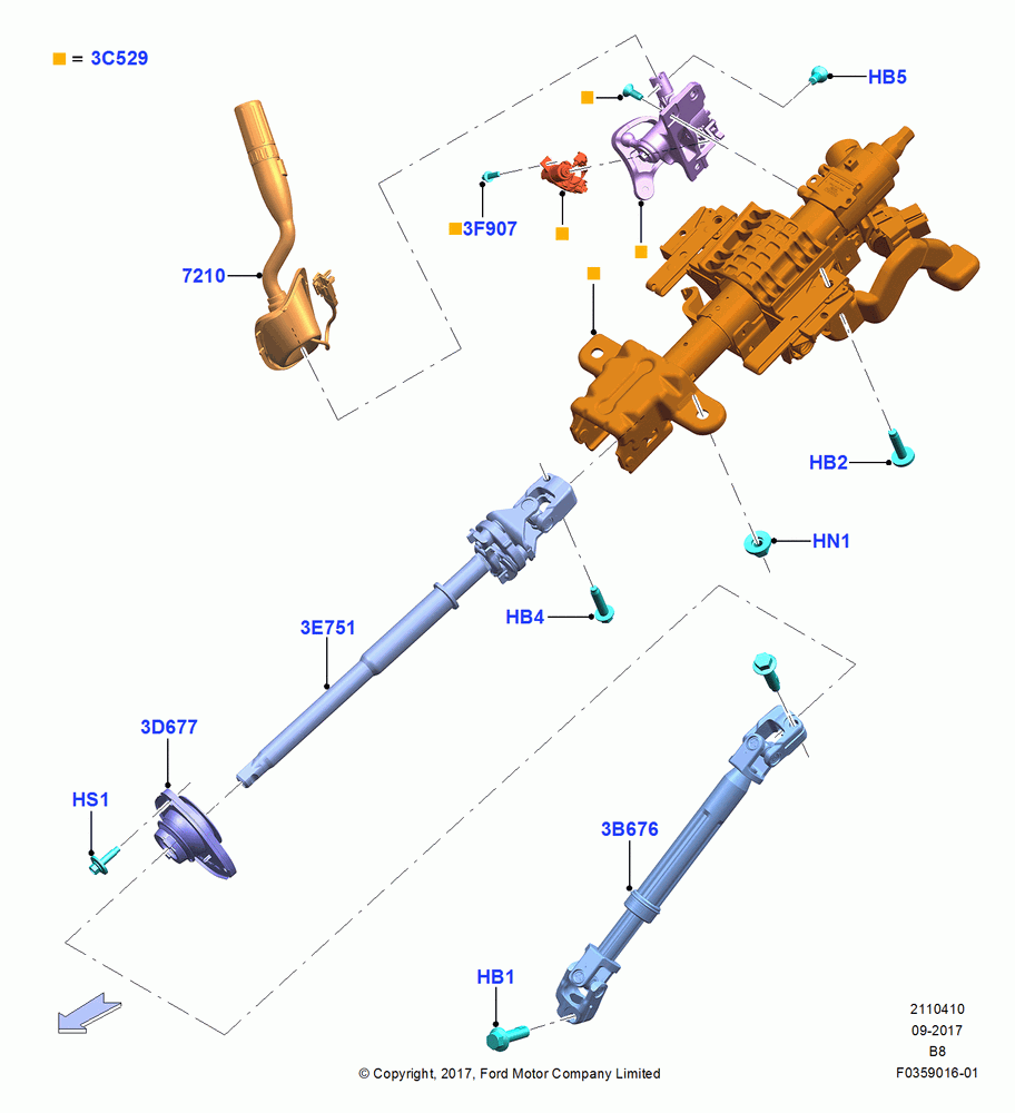 10 - Steering Column And Gear Shift; 25/SEP/2017