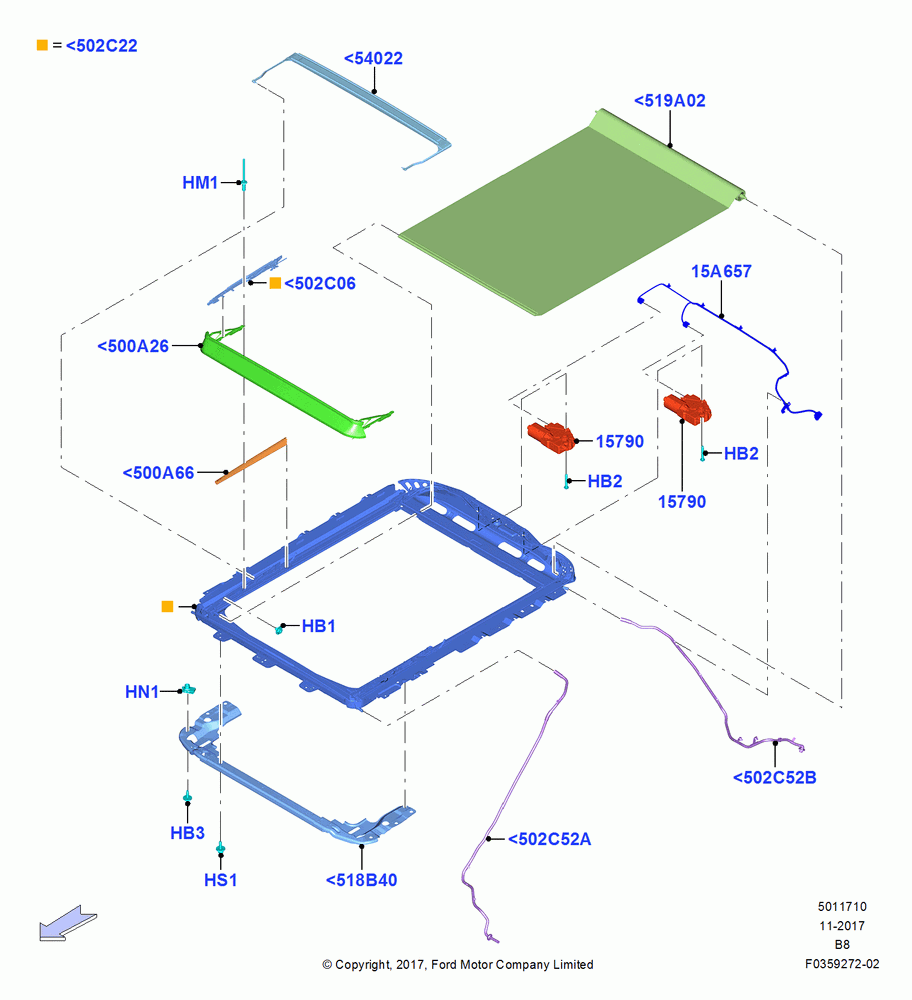 10 - Sliding Roof Mechanism and Controls; 25/SEP/2017