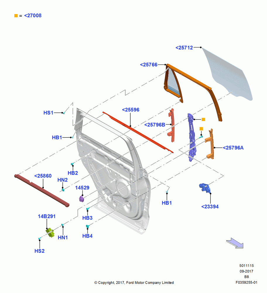 15 - Rear Door Glass and Window Controls; 25/SEP/2017
