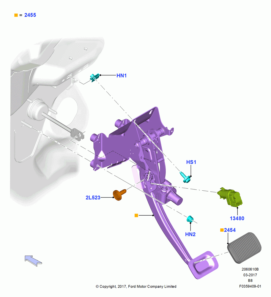 10B - Brake and Clutch Controls, Adjustable Accl/Brake Foot Pedals, With Memory Adjustable Foot Pedals; 25/SEP/2017