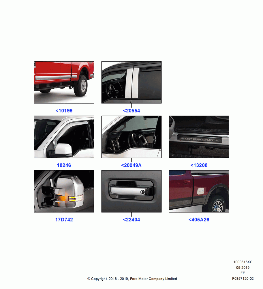 15XC - Body Dress Up Kits - Side, Accessory, Chrome Side Kits; 11/JUL/2016