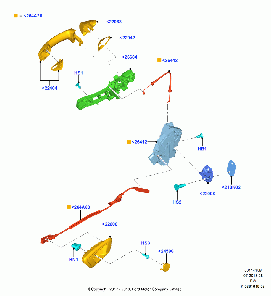 15B - Rear Door Lock Controls, (+)"ASM/FNA/GU/MEX/MPS/SN/PR/VIR"; 11/SEP/2017
