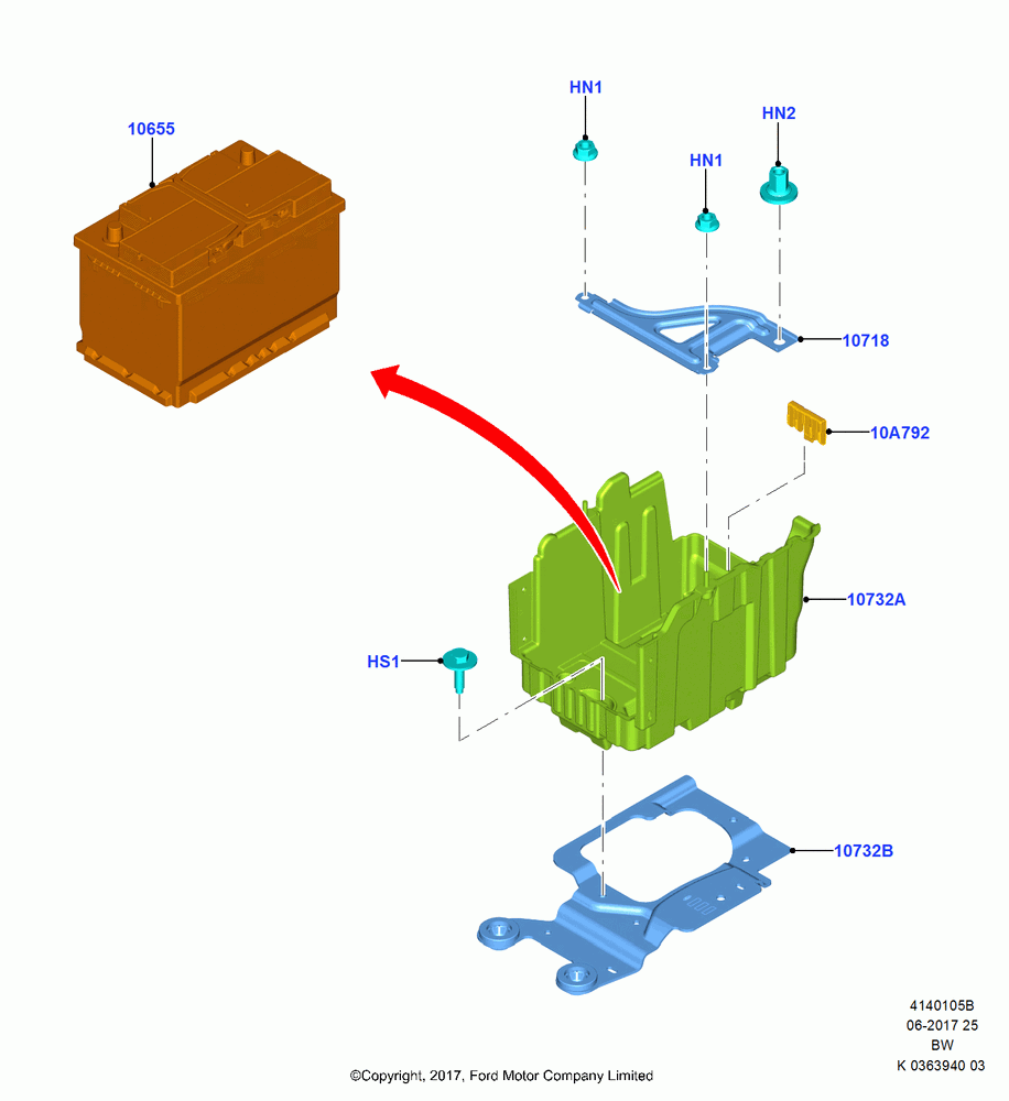 05B - Battery and Mountings, (+)"ASM/FNA/GU/MEX/MPS/SN/PR/VIR"; 11/SEP/2017