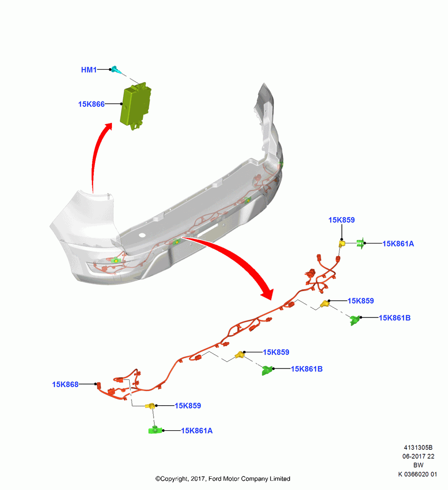 05B - Parking Distance Control, With Reverse Proximity Sensor, (+)"ASM/FNA/GU/MEX/MPS/SN/PR/VIR"; 11/SEP/2017
