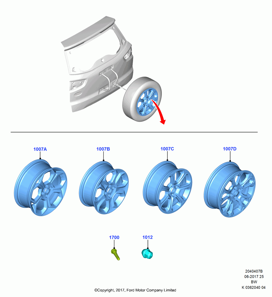 07B - Spare Wheel, (+)"ASM/FNA/GU/MEX/MPS/SN/PR/VIR"; 11/SEP/2017