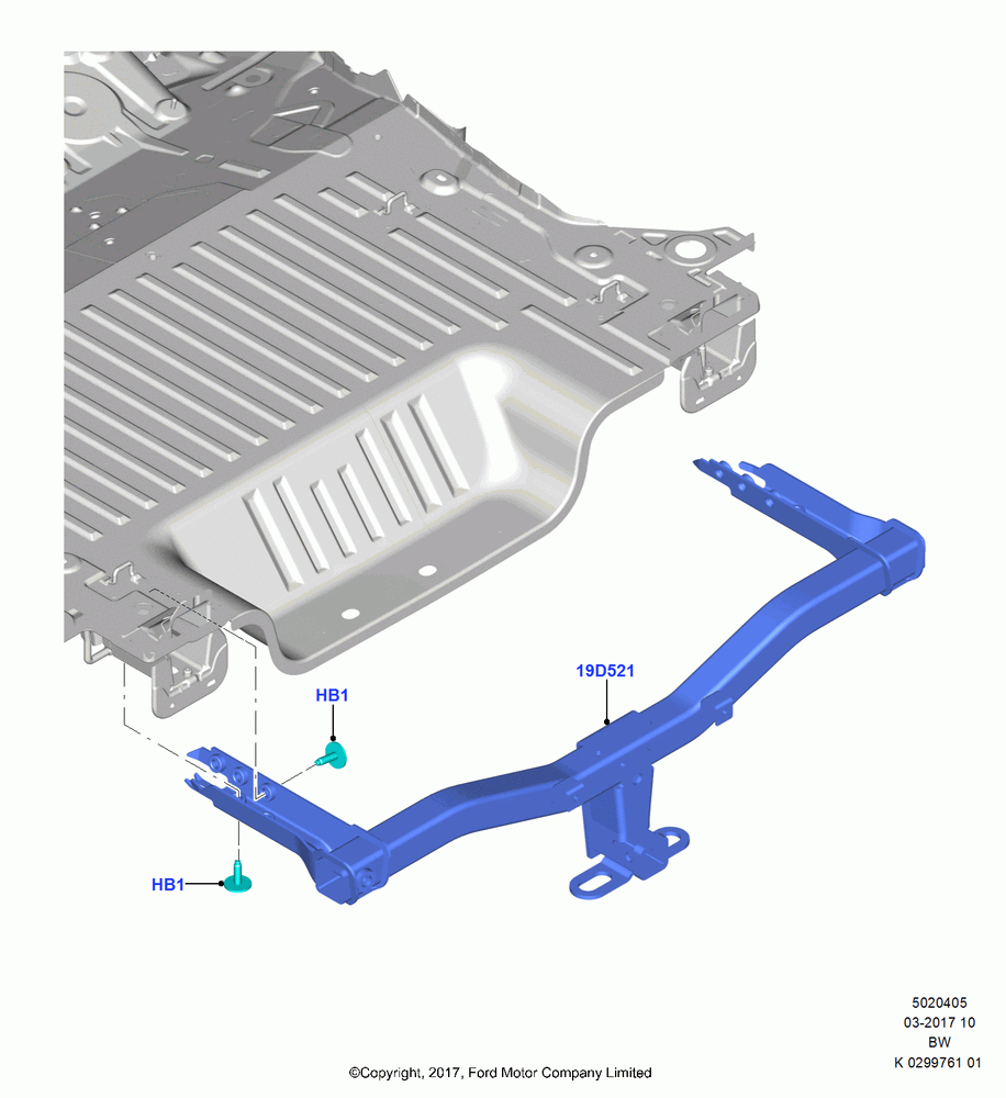 05A - Tow Bar, With Detachable Trailer Coupling, (+)"ASM/FNA/GU/MEX/MPS/SN/PR/VIR"; 11/SEP/2017