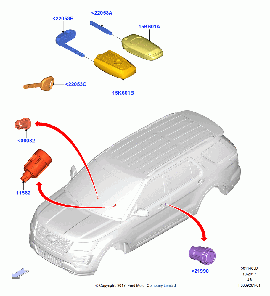 05D - Vehicle Lock Sets and Repair Kits, Less Police Version; 24/OCT/2017-03/MAR/2019