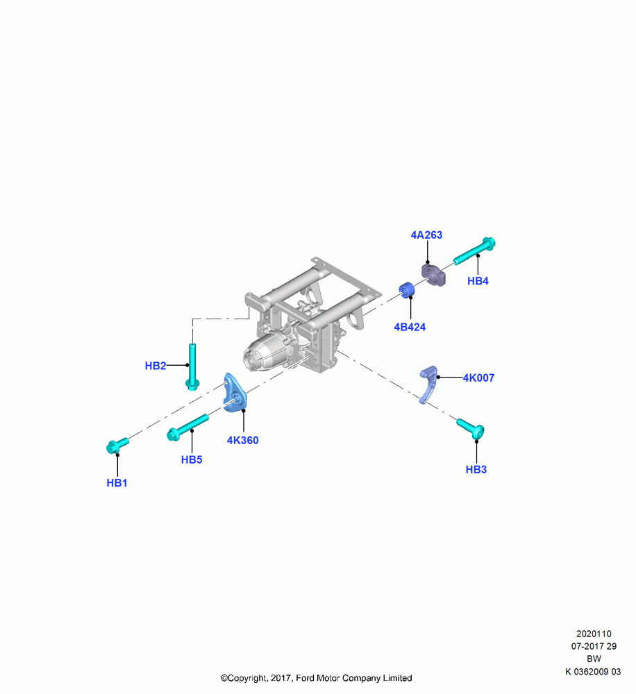 10 - Rear Differential Mounting, LHD 4WD (Part Time Drive), (+)"ASM/FNA/GU/MEX/MPS/SN/PR/VIR"; 11/SEP/2017