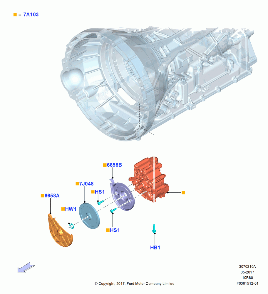 10A - Transmission Pump Assy, 10 Speed Auto Transmission (10R80), North American Markets; 02/OCT/2017