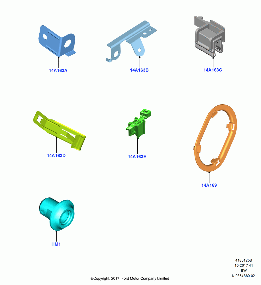 25B - Wiring Clamps, (+)"ASM/FNA/GU/MEX/MPS/SN/PR/VIR"; 11/SEP/2017