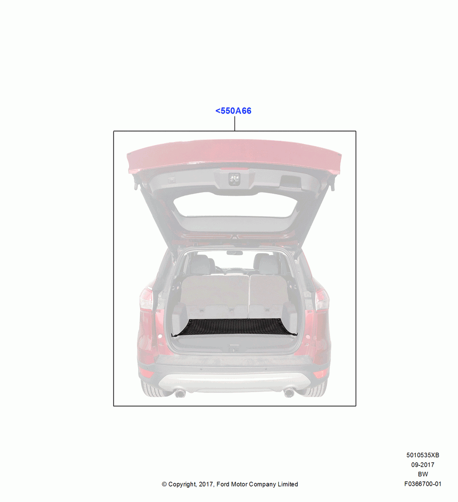35XB - Load Compartment Trim, (+)"ASM/FNA/GU/MPS/SN/PR/VIR", Accessory, Cargo Net; 11/SEP/2017
