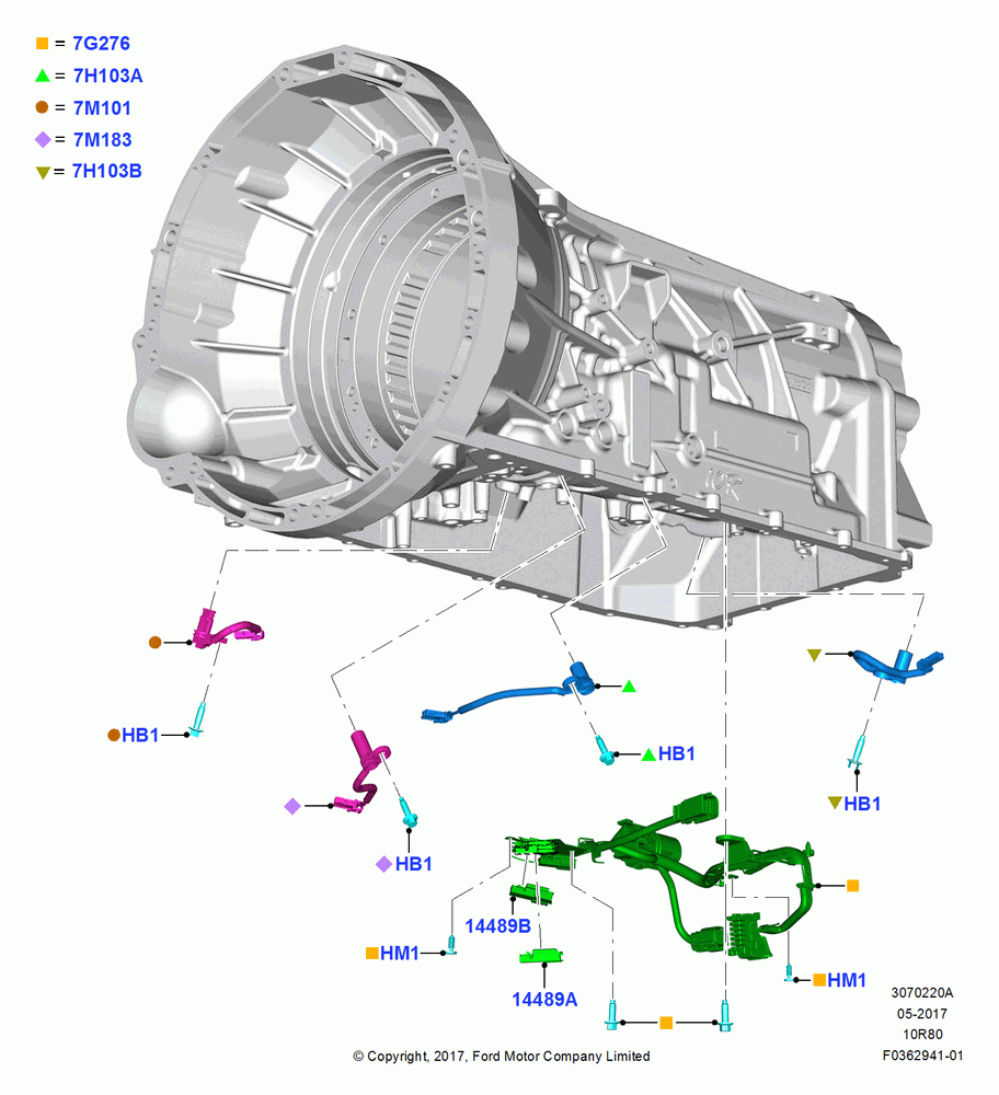 20A - Transmission Modules and Sensors, 10 Speed Auto Transmission (10R80), North American Markets; 02/OCT/2017
