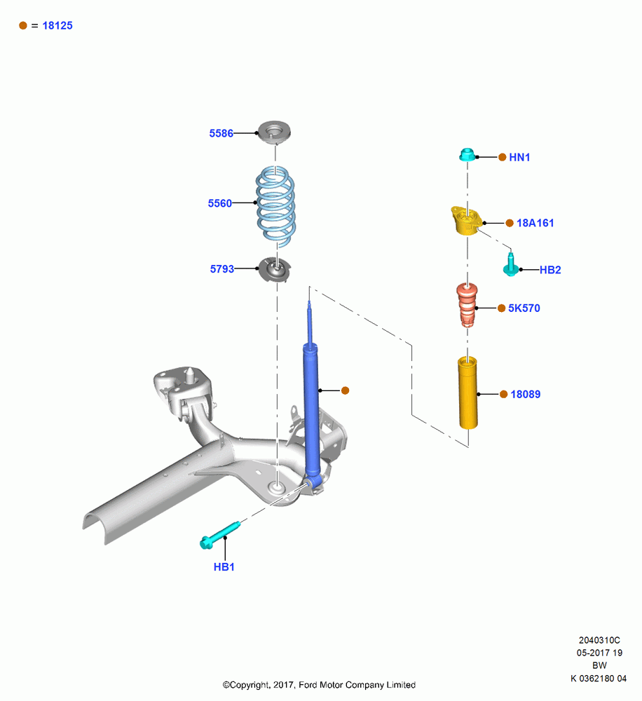 10C - Rear Springs and Shock Absorbers, LHD 2WD (Front Wheel Drive), (+)"ASM/FNA/GU/MEX/MPS/SN/PR/VIR"; 11/SEP/2017