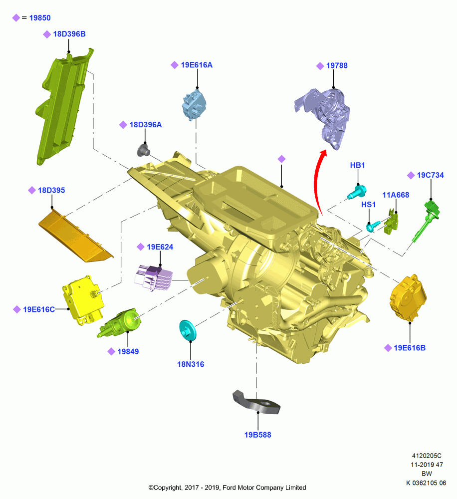 05C - Heater/Air Cond.External Components, (+)"ASM/FNA/GU/MEX/MPS/SN/PR/VIR"; 11/SEP/2017