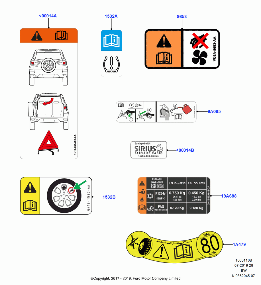 10B - Decals, (+)"ASM/FNA/GU/MEX/MPS/SN/PR/VIR"; 11/SEP/2017