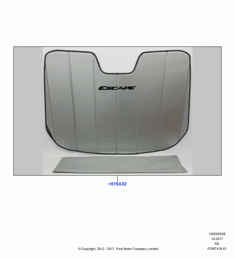 05XB - Appearance And Maintenance Aids, Accessory, Sun Shield; 09/APR/2012-13/AUG/2019