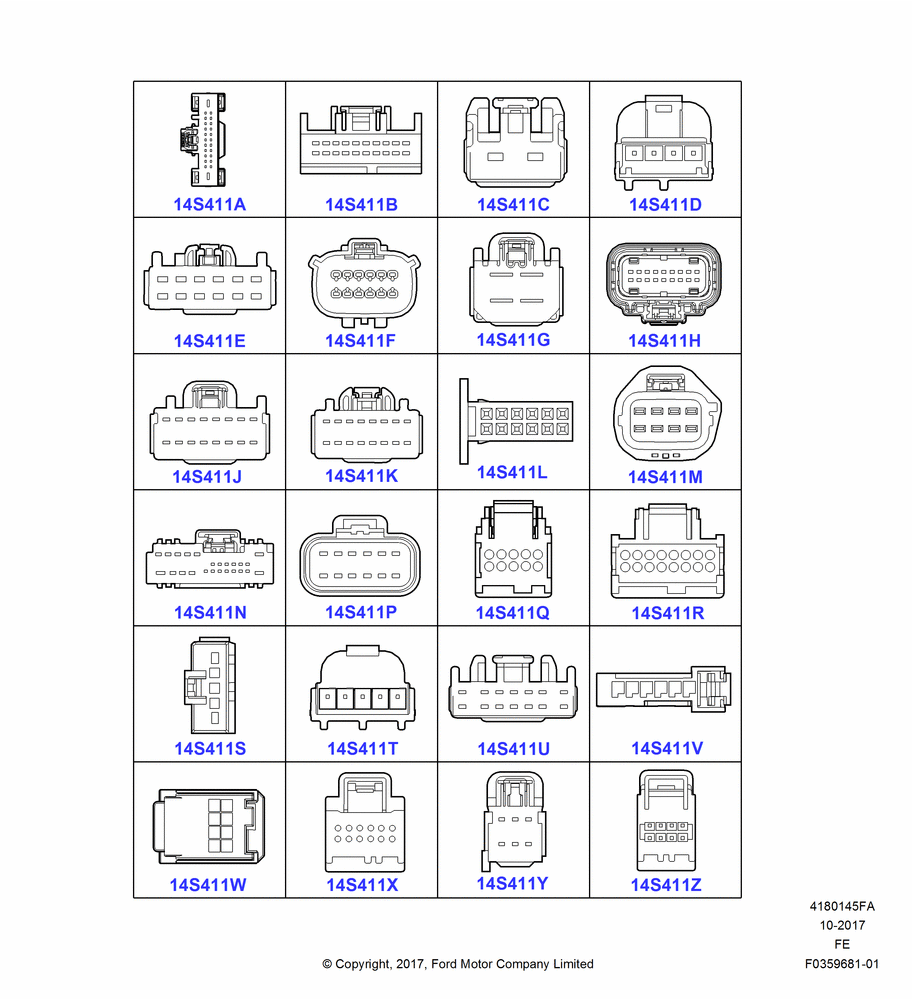 45FA - Pigtail Wiring Kits, Page A, Modules And Controllers; 11/JUL/2016