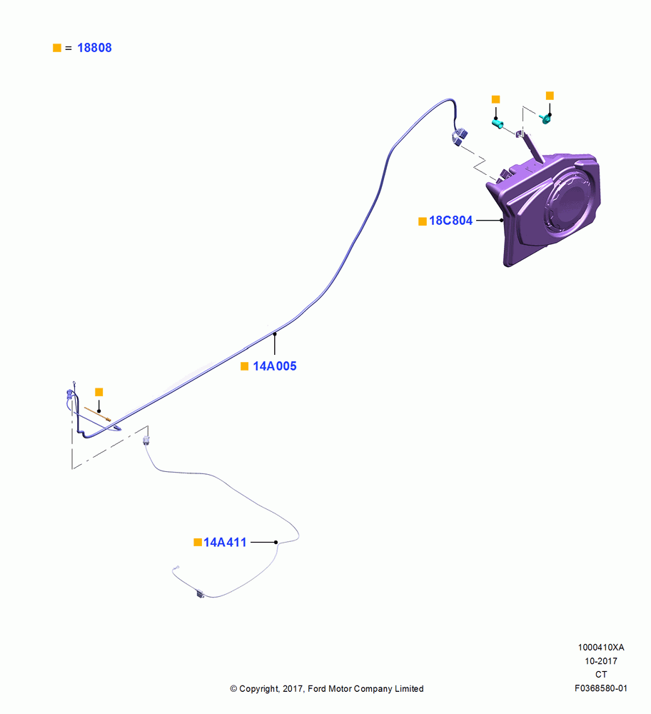 10XA - Audio Equipment - Accessory, 4 Door Sedan, Accessory Subwoofer Kit; 29/APR/2013-01/AUG/2019