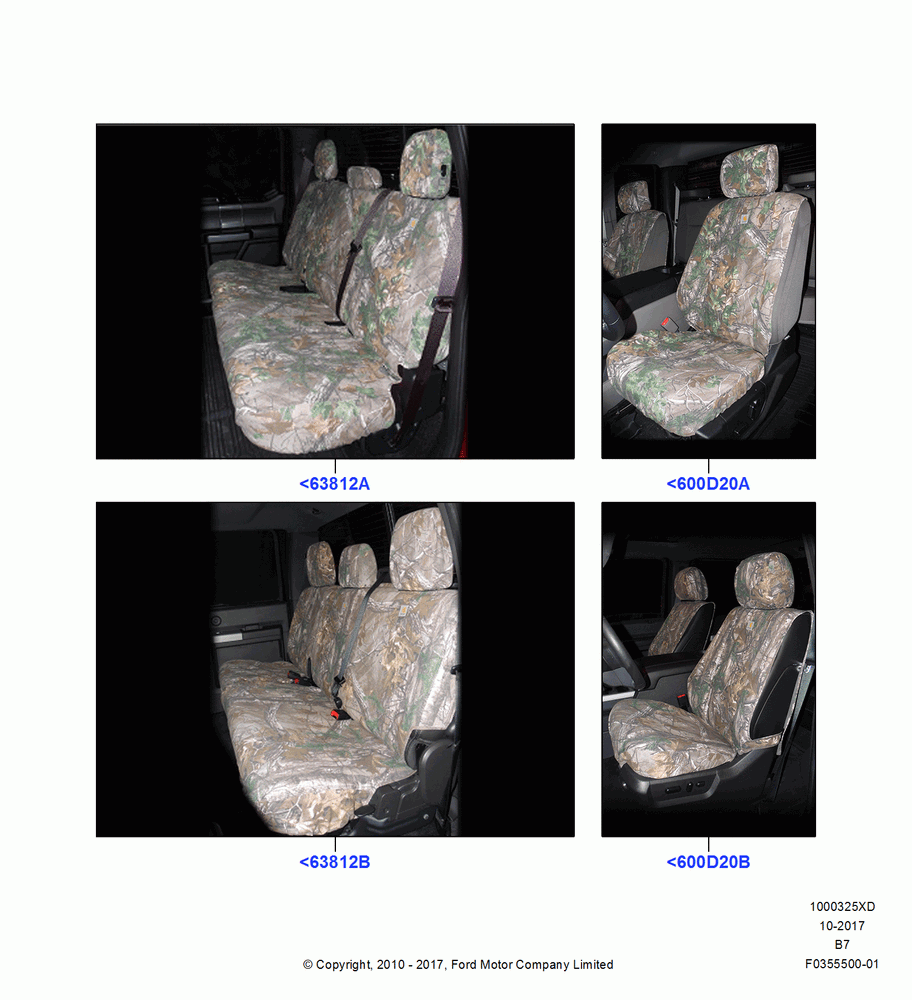 50XD - Accessory Front & Rear Seat Covers, With Realtree Design; 16/AUG/2010-30/JUN/2017
