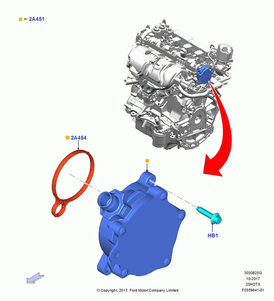 25G - Vacuum Control and Air Injection, 2.0L EcoBoost (240PS); 21/MAR/2016-13/AUG/2019