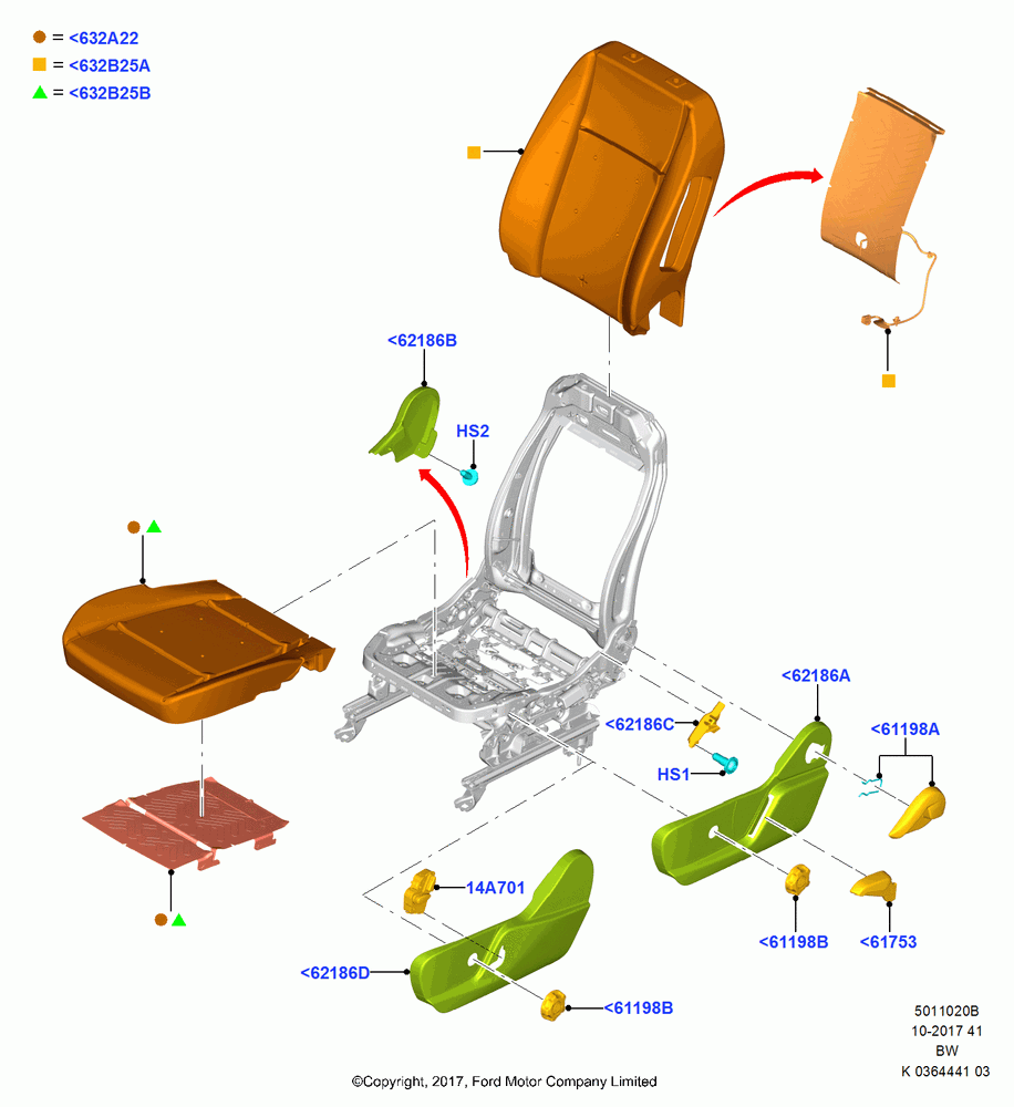 20B - Front Seat Pads/Valances & Heating, (+)"ASM/FNA/GU/MEX/MPS/SN/PR/VIR"; 11/SEP/2017