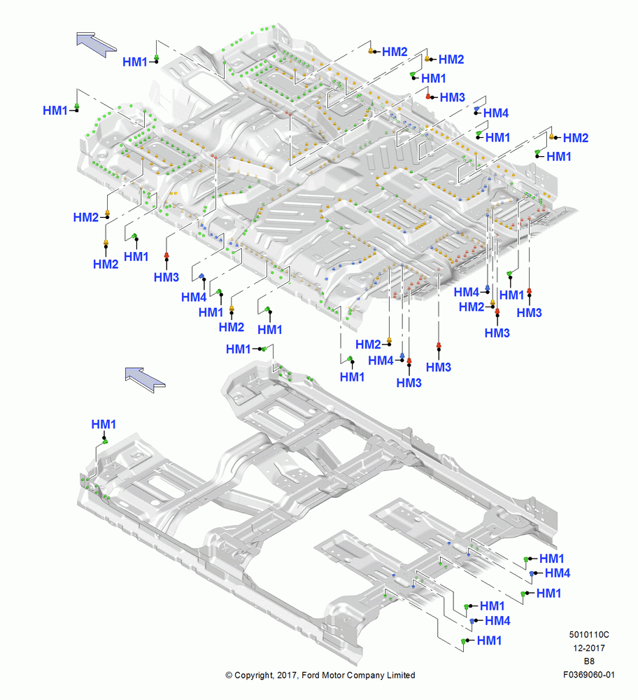 10C - Floor Pan - Front, Installation; 25/SEP/2017
