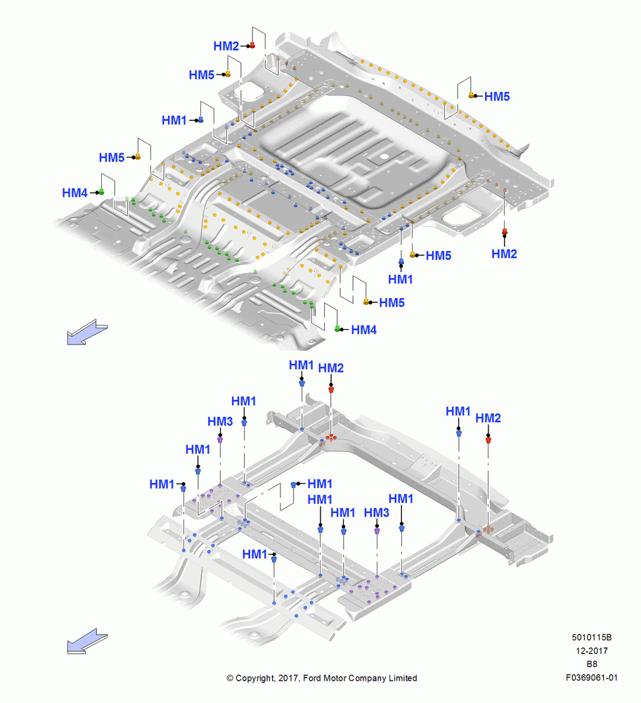15B - Floor Pan - Center and Rear, Installation; 25/SEP/2017