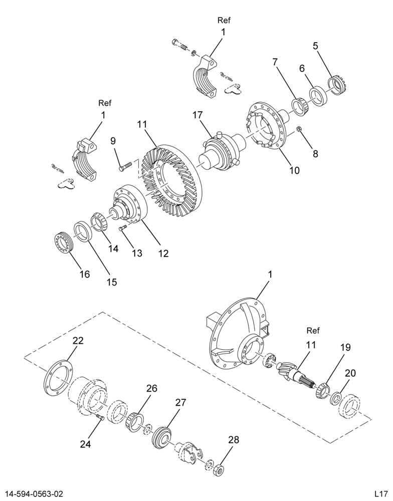 ....DIFFERENTIAL RR 5.57 14AGH (4C4Z-4200-DHB)
