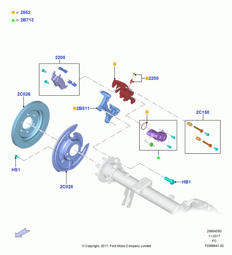 Rear Brake Discs and Calipers, Police Vehicle, Parking Brake - Electric - Medium