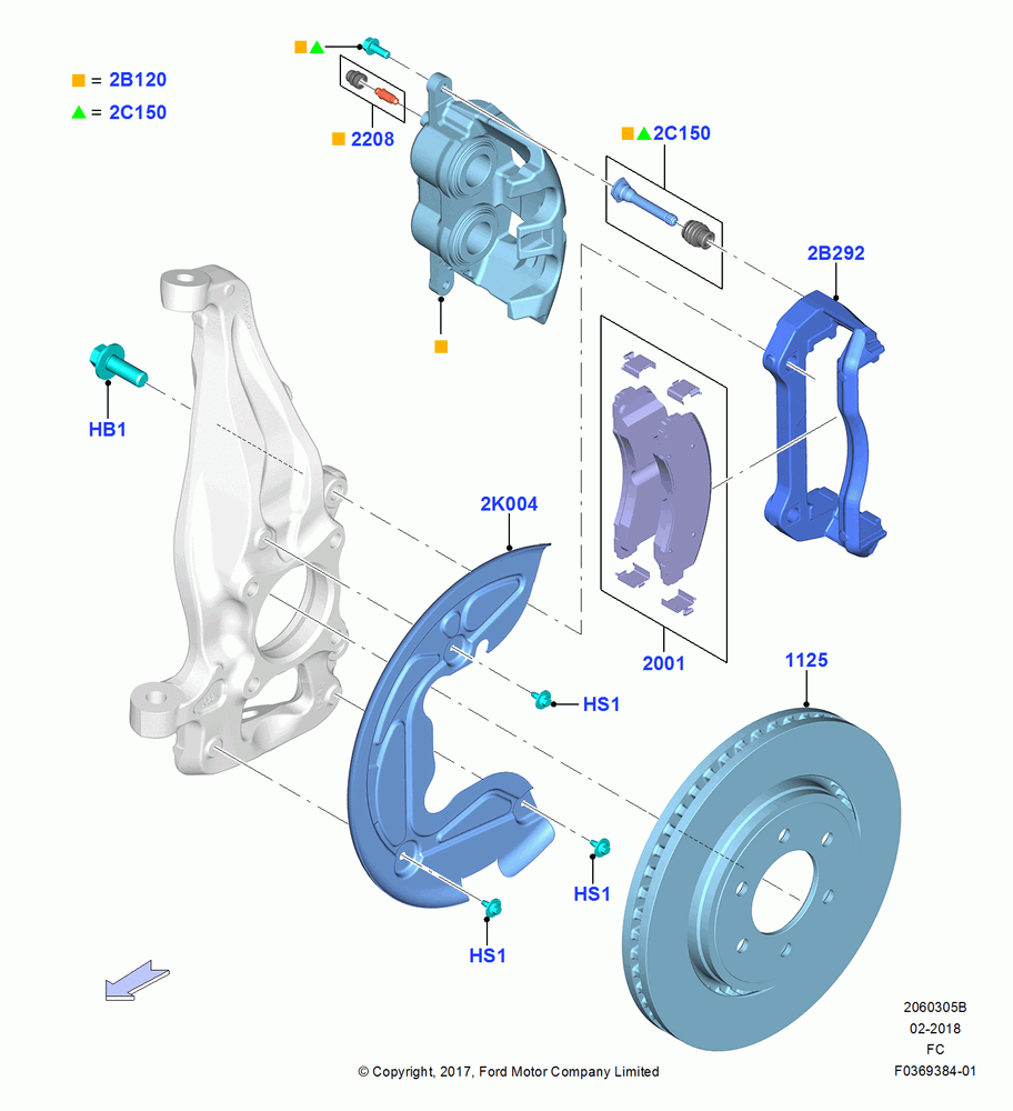 05B - Front Brake Discs and Calipers; 26/FEB/2018