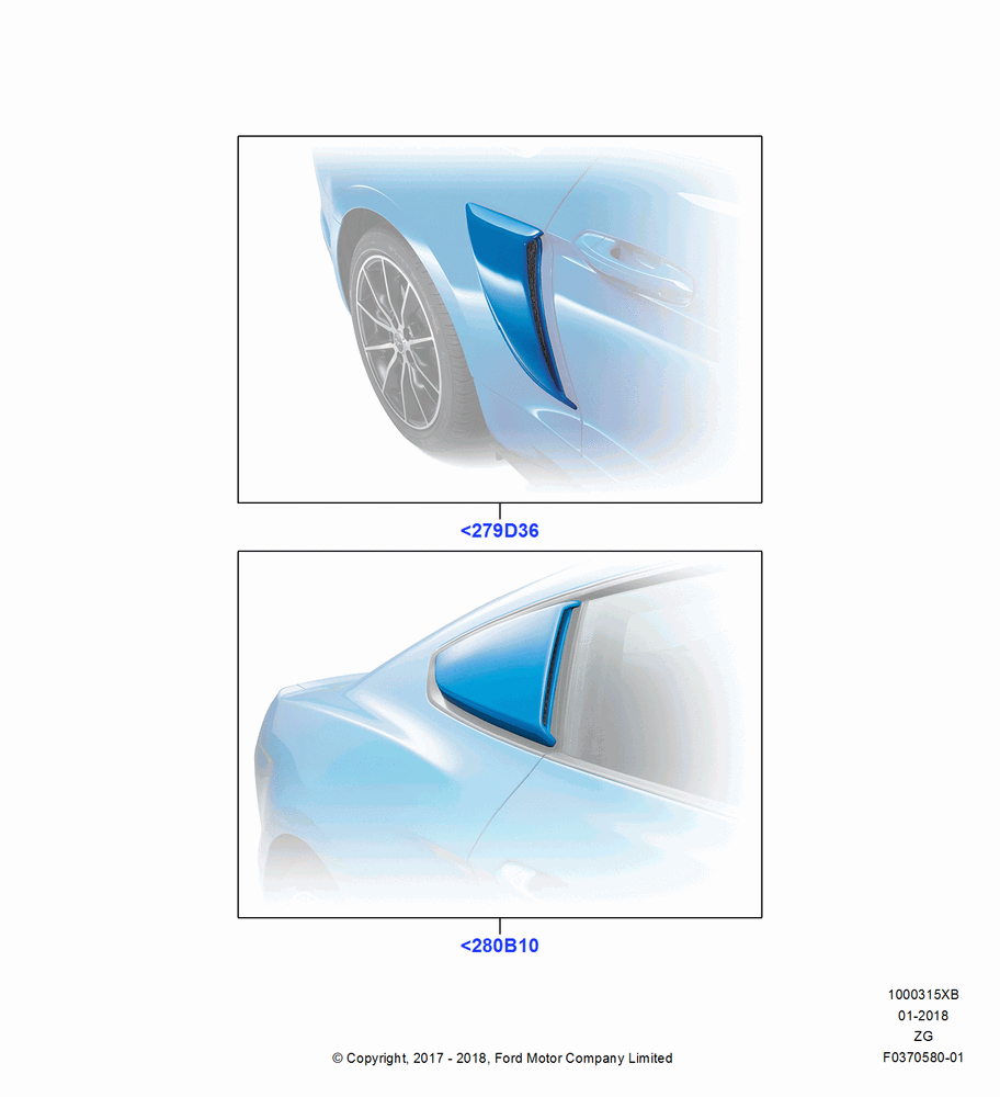 15XB - Body Dress Up Kits - Side, Accessory, Quarter Window Louvers, Quarter Side Scoop; 02/OCT/2017