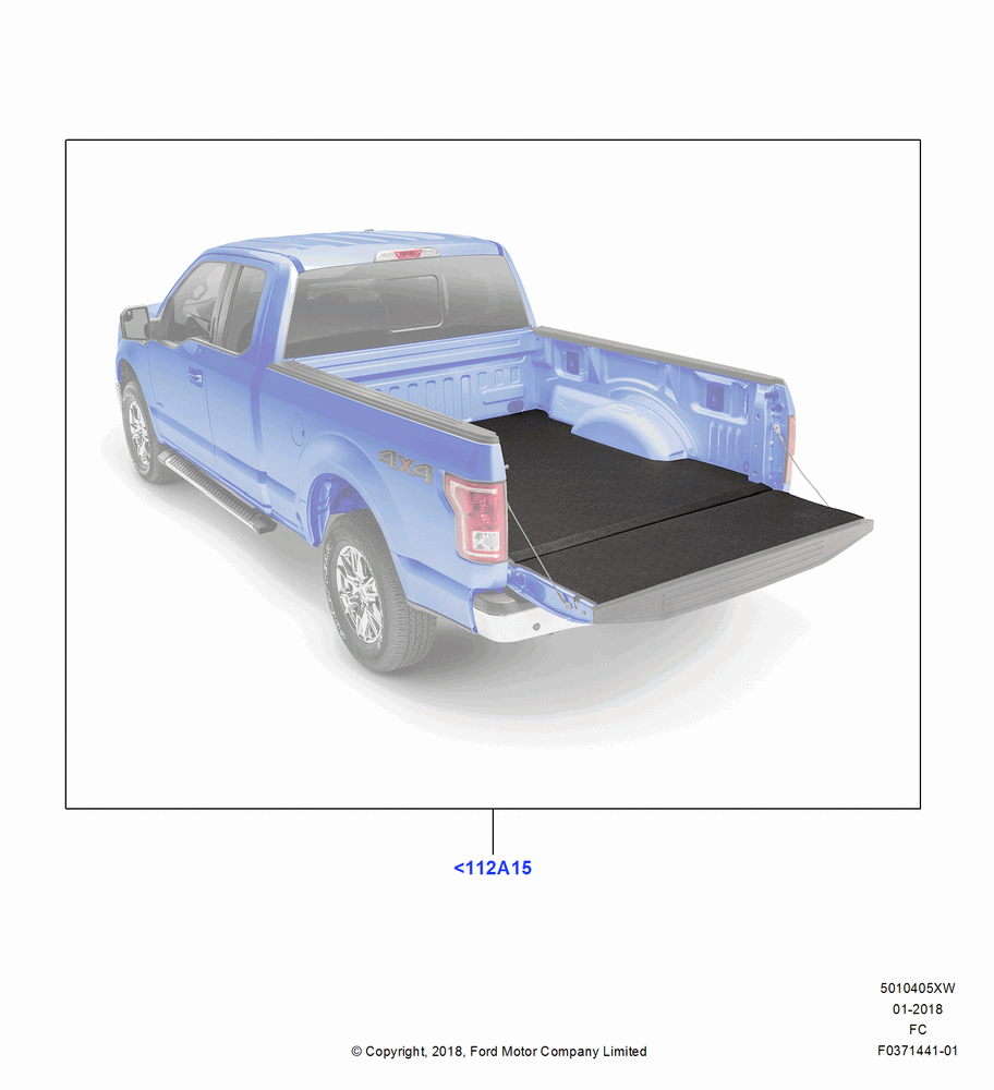 05XW - Pick Up Box/Tailgate and Tonneau, (+) North American Markets, Impact Bed Mat, Accessory; 20/OCT/2014
