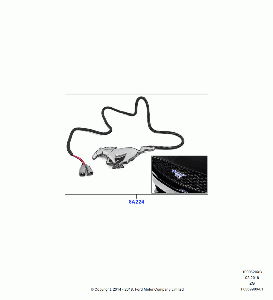 20XC - Body Dress Up Kits - Front, North American Markets, Accessory, Grille Emblem; 18/AUG/2014