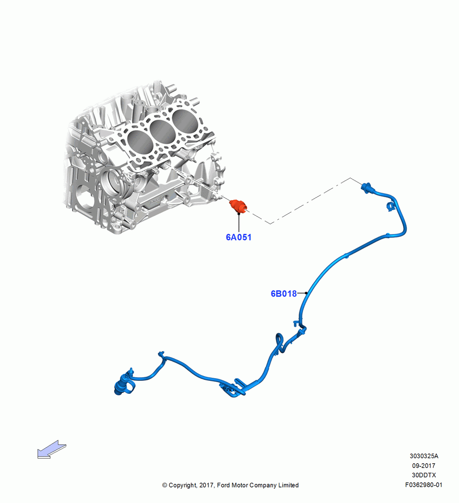 Engine Heater, 3.0L 4V DOHC V6 TC DSL-LION B