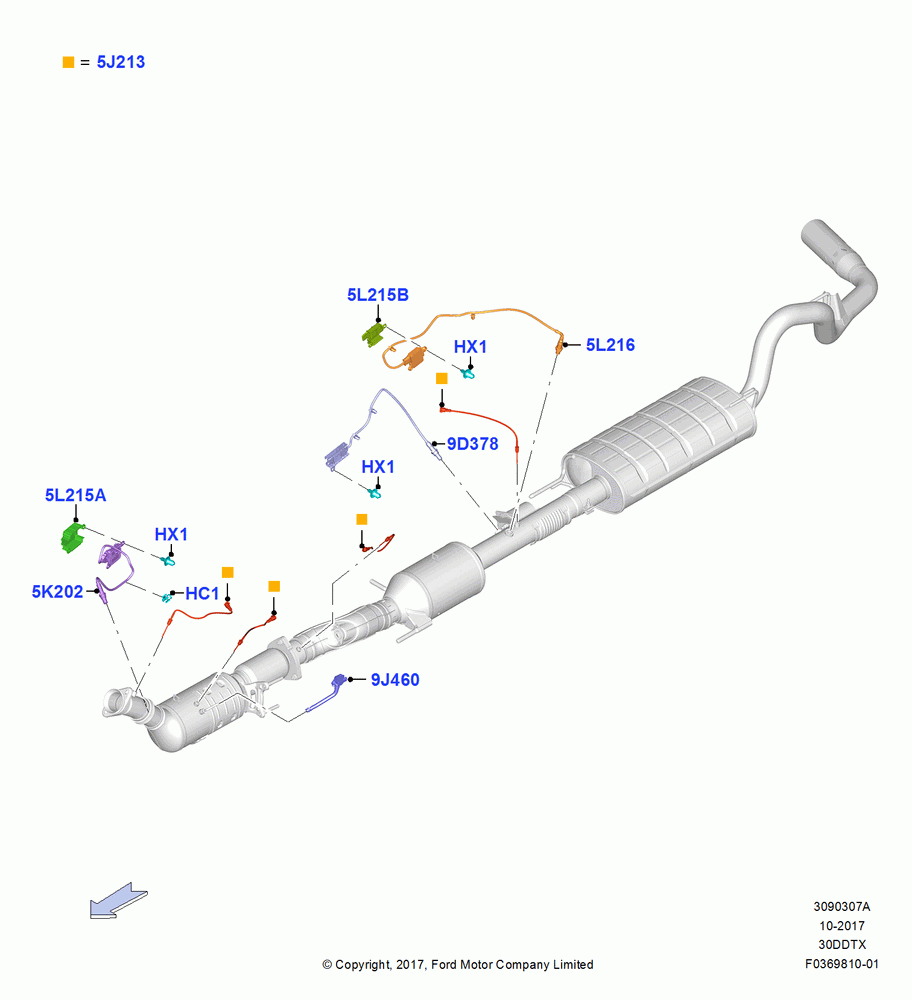 07A - Exhaust Modules And Sensors, 3.0L 4V DOHC V6 TC DSL-LION B; 26/FEB/2018