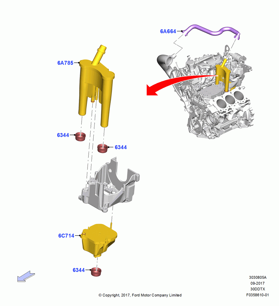 05A - Emission Control - Crankcase, 3.0L 4V DOHC V6 TC DSL-LION B; 26/FEB/2018