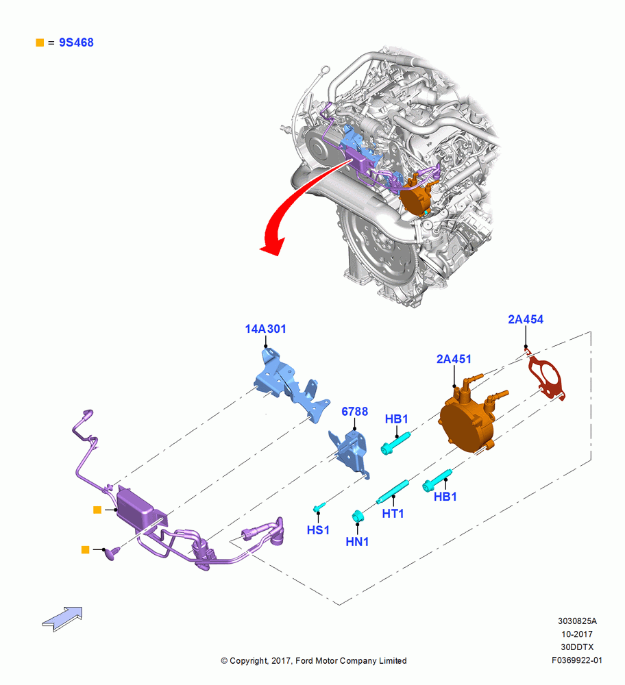 25A - Vacuum Control and Air Injection, 3.0L 4V DOHC V6 TC DSL-LION B; 26/FEB/2018