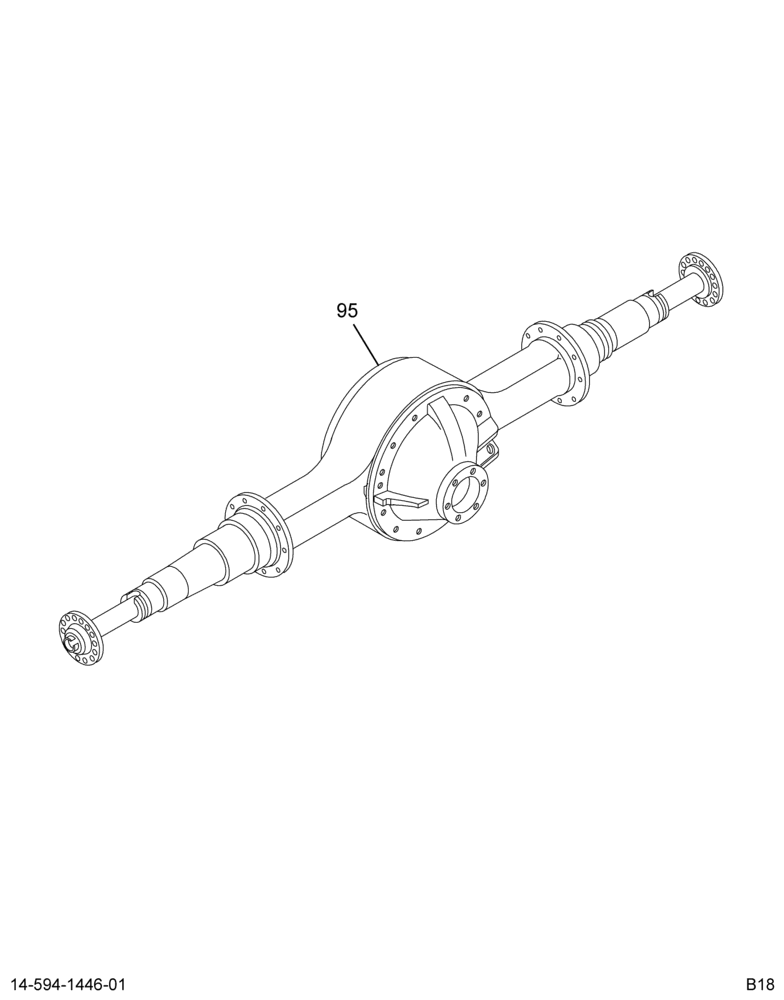 AXLE ASM,RR; 14AGG,W/VARI-RATE SUSP & HYD BRK