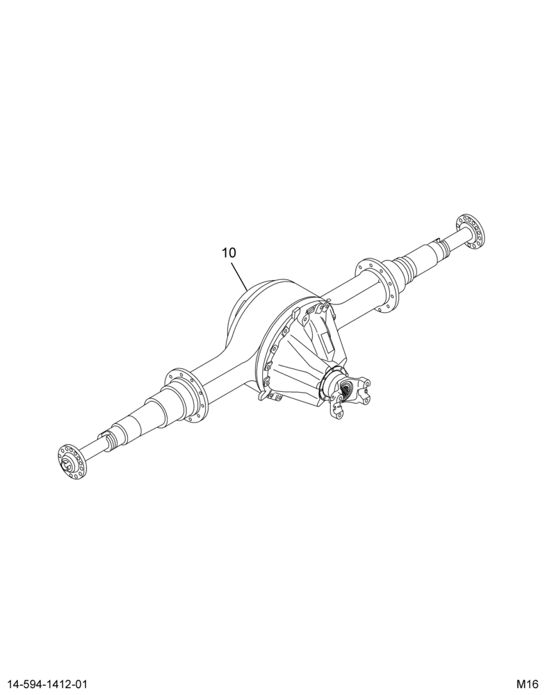 AXLE ASM,RR; 14AGG,W/INTL AIR SUSP & AIR BRK